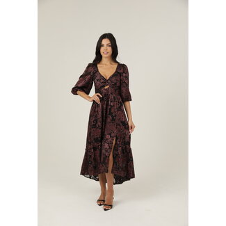 Angie Angie Long Sleeve Keyhole Dress (C4A42)