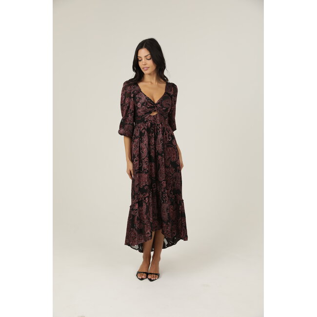 Angie Angie Long Sleeve Keyhole Dress (C4A42)