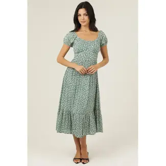 Angie Angie Deep U Neck Maxi Dress (C4736)