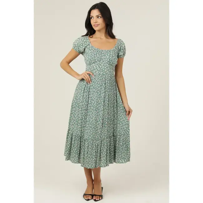 Angie Angie Deep U Neck Maxi Dress (C4736)