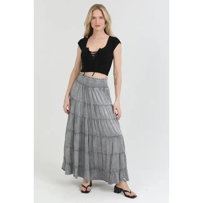 Angie Angie Tiered Skirt Smock Waist (26P57)