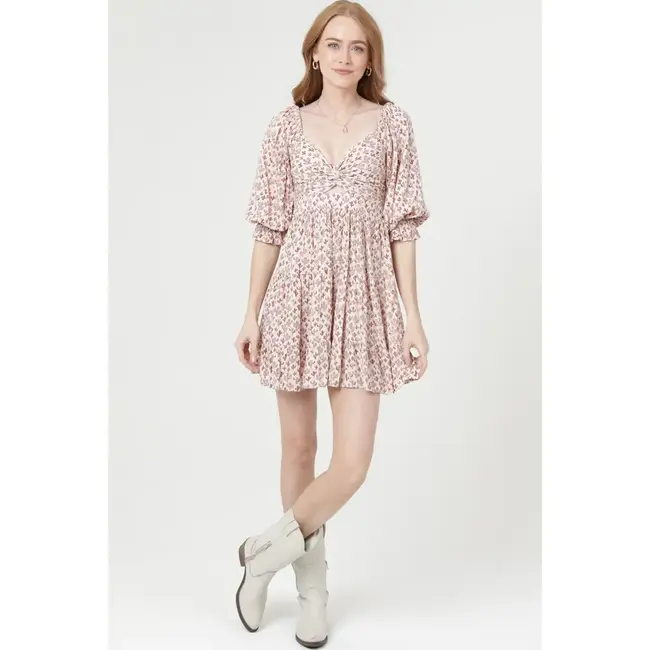 Angie LS Key Hole Dress (C4494)