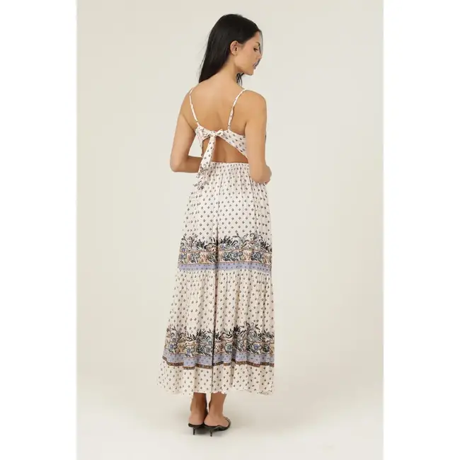 Angie Angie Deep V Lace Trim Maxi Dress (C4J35)