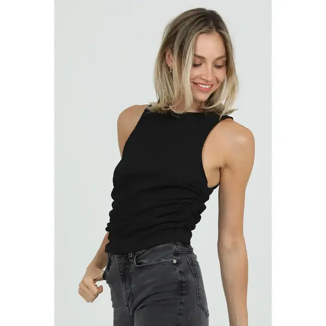 Angie Textwood Knit Sleeveless Top (X2DQ1)