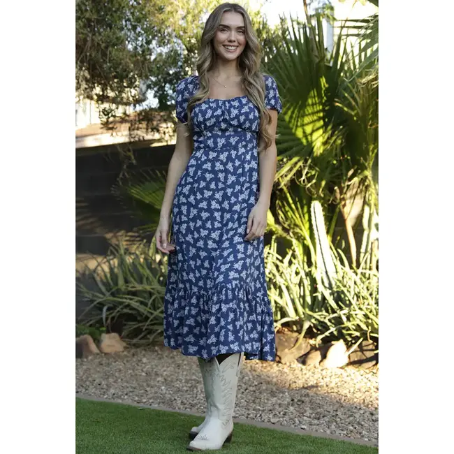 Angie Deep U Neck Maxi Dress (C4736)