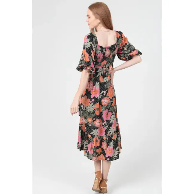 Angie Angie Sq Neck Smocked Maxi Dress(C4J93)