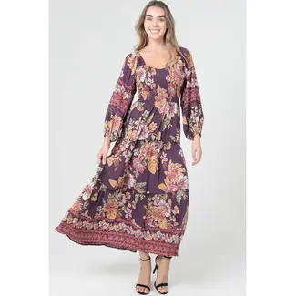 Angie Angie Maxi Long Sleeve Dress (C4626)