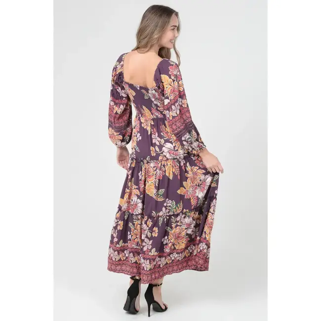 Angie Angie Maxi Long Sleeve Dress (C4626)