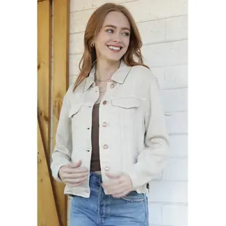 Angie Angie Washed Light Button Up Jacket (SJ919)