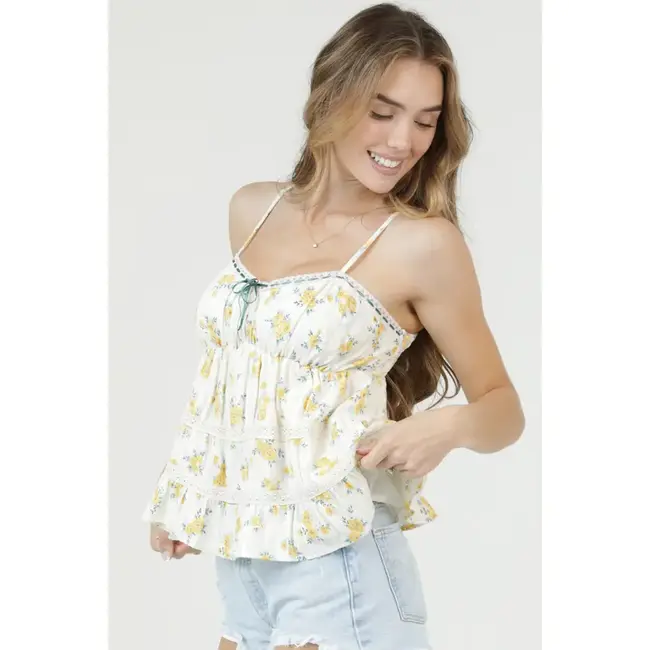 Angie Angie Lace Trimmed Corset Top (C2E82)