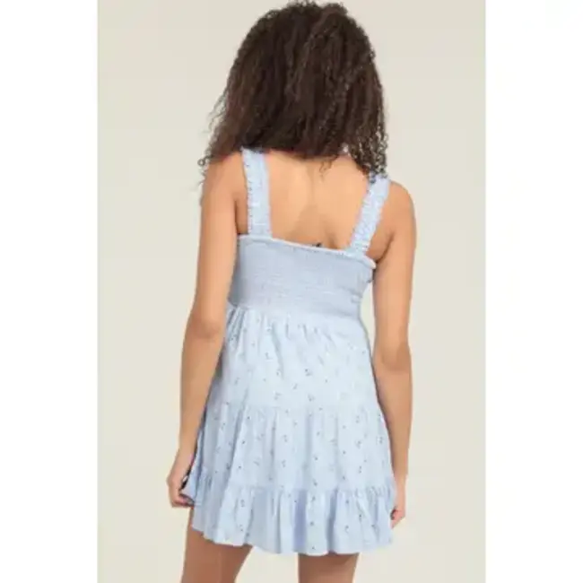 Angie Angie Tie Front Peasant Top Dress (C4E26)