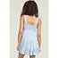 Angie Tie Front Peasant Top Dress (C4E26)