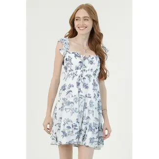 Angie Angie Ruffle Sleeve Short Dress(C4K27)