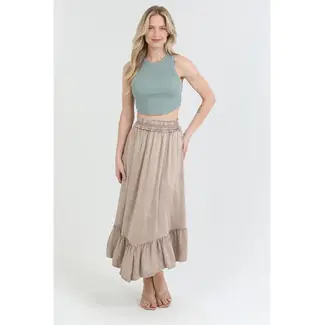 Angie Angie Ruffle Hem Maxi Skirt (26P93)