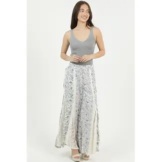 Angie Angie Wide Leg Printed Pant (B3807)