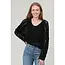 Angie Open Knit Pullover V-Neck (XHS52)