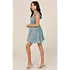 Angie Ruffle Cap Sleeve Tiered Short Dress (C4K27)
