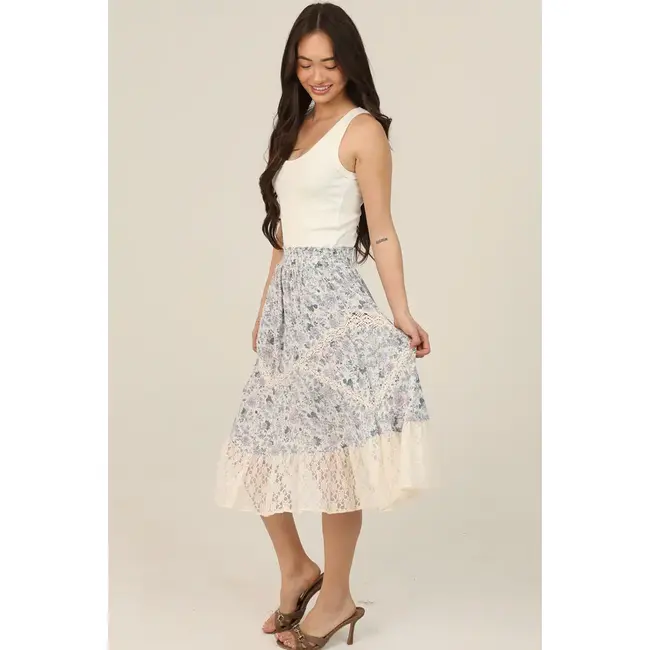 Angie Angie Lace Maxi Skirt(B6B91)