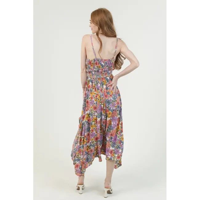 Angie Angie Smocked Lace Inset Dress (C4J64)