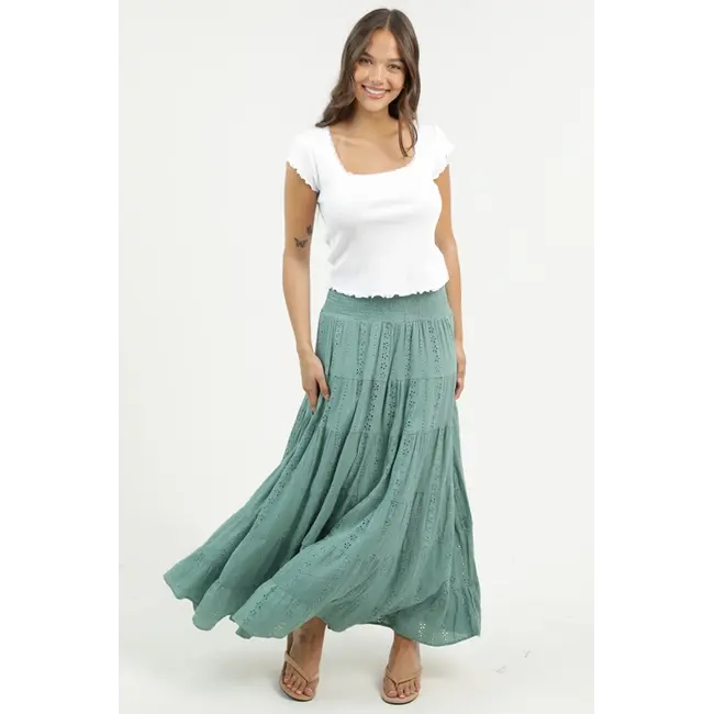 Angie Angie Tiered Skirt Smock Waist (26P57)