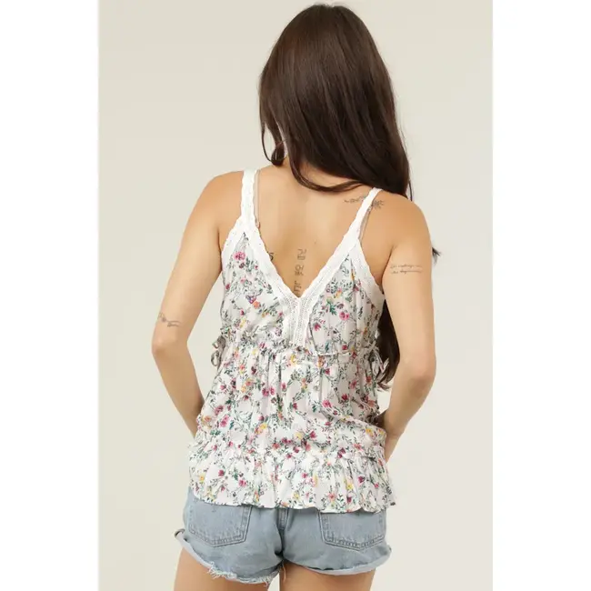 Angie Deep V Cami With Lace (B2BB1)