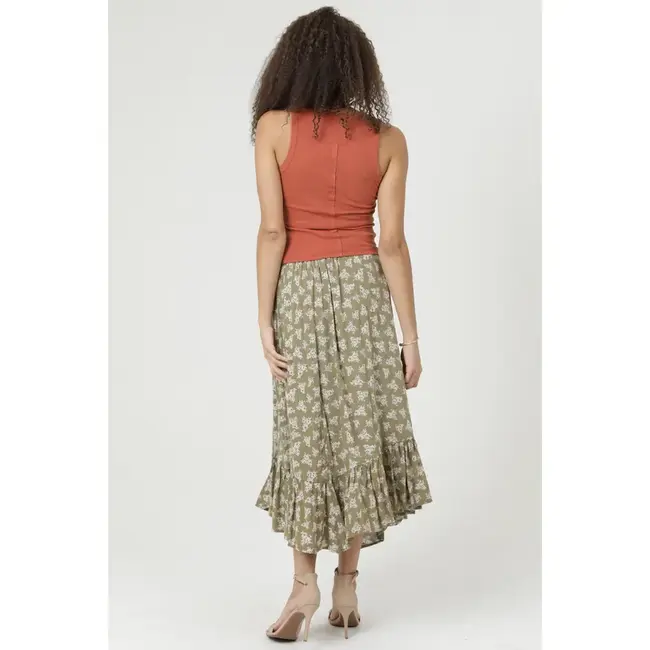 Angie Angie Ruffle Hem Maxi Skirt (26P93)