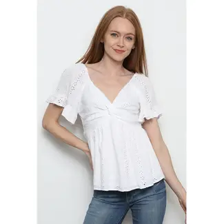 Angie Angie Twist front SS top(C2186)