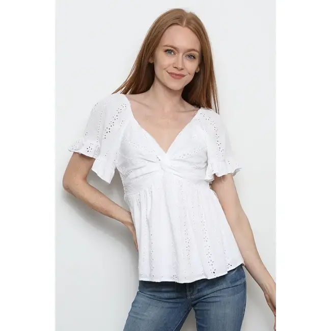 Angie Angie Twist front SS top(C2186)