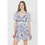 Angie Twist Front Ruffle Slv Dress(C4458)