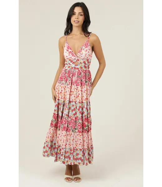 Angie Angie Tiered  Keyhole Maxi (C4B97)