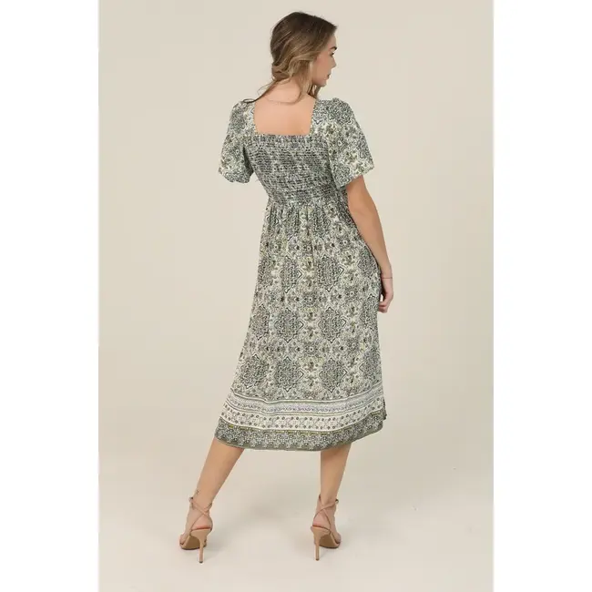 Angie Angie Flutter Slv Midi Dress (C4D11)