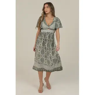 Angie Angie Flutter Slv Midi Dress (C4D11)