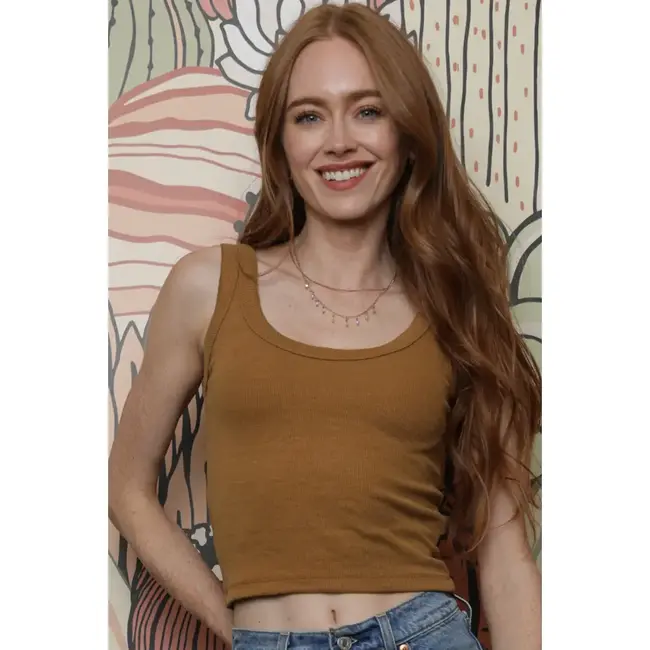 Angie Angie Rib Knit Crop Tank (X2CA5)