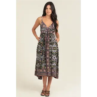 Angie Angie Midi Dress w/ Twist Front (C4G52)