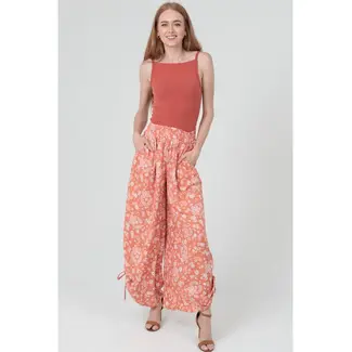 Angie Angie Cinched Side Leg Wide Pants (B3710)