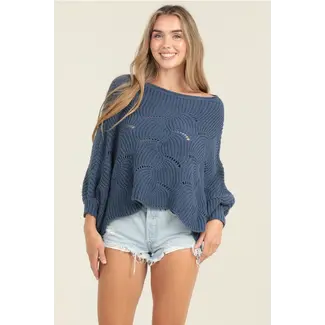Angie Angie Cable Knit Poncho (XHR67)