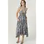 Angie Spag Strap Halter Maxi Dress With Center Front Slit (C4N00)