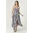 Angie Spag Strap Halter Maxi Dress With Center Front Slit (C4N00)