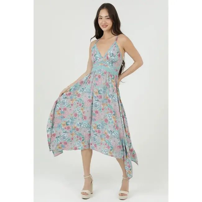 Angie Bodice Hanky Hem Dress (C4B17)