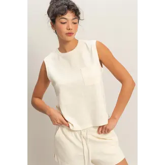 Double Zero Double Zero Crew Neck Pocket Tank (DZ26A234)