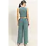 Double Zero Double Zero Mineral Washed Sleeveless Top & Wide Leg Pants (DZ26A371)