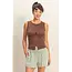 Double Zero Button Down Ribbed Tank Top (DZ26A759)