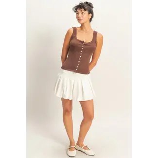 Double Zero Double Zero Knit Button Down Tank (DZ26A775)