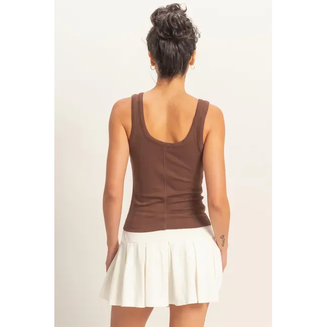 Double Zero Double Zero Knit Button Down Tank (DZ26A775)