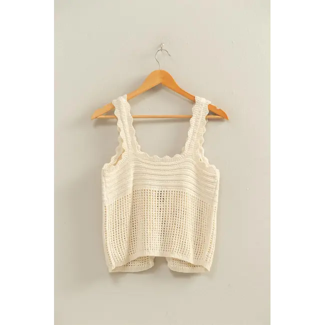 Double Zero Double Zero Knit Tie Front Vest (DZ26A809)