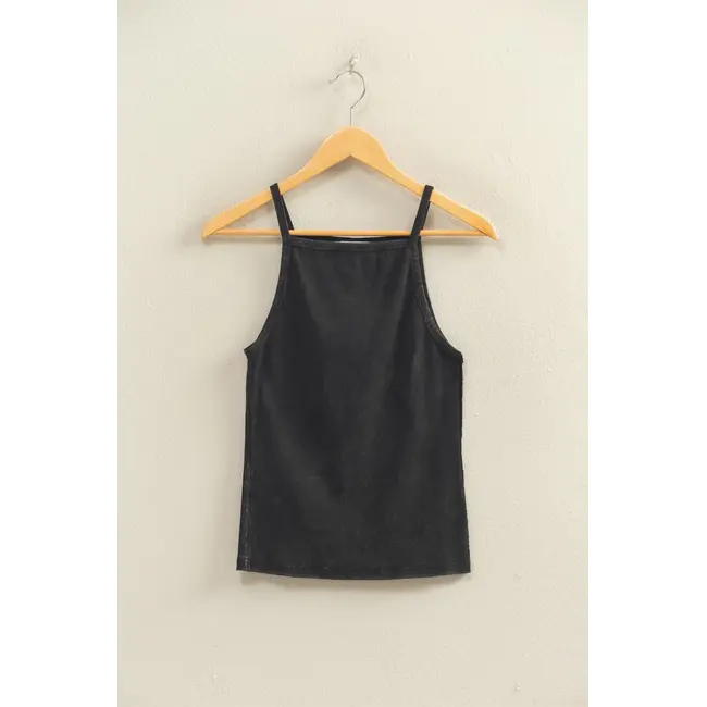 Double Zero High Neck Ribbed Tank (DZ26C105)