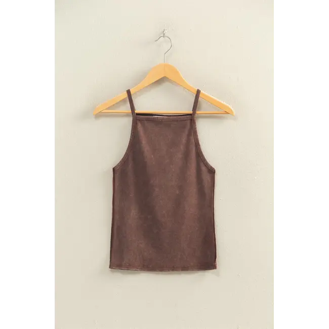 Double Zero High Neck Ribbed Tank (DZ26C105)