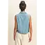 Double Zero Sleeveless Button-Up Top (DZ26C351)
