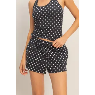 Double Zero Double Zero Polka Dot Drawstring Shorts (DZ26C385)