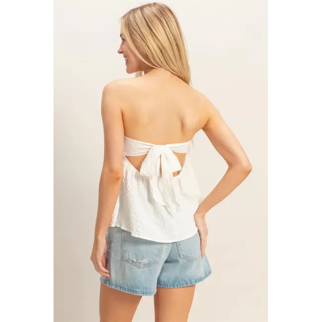 Hyfve Strapless Tie Back Top  (HF26A757)